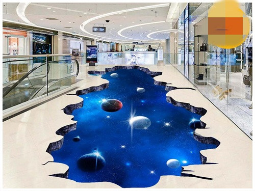 Vũ trụ bao la sẽ là một gợi ý không tồi để trang trí sàn nhà. Nguồn ảnh: Tongkhoson.