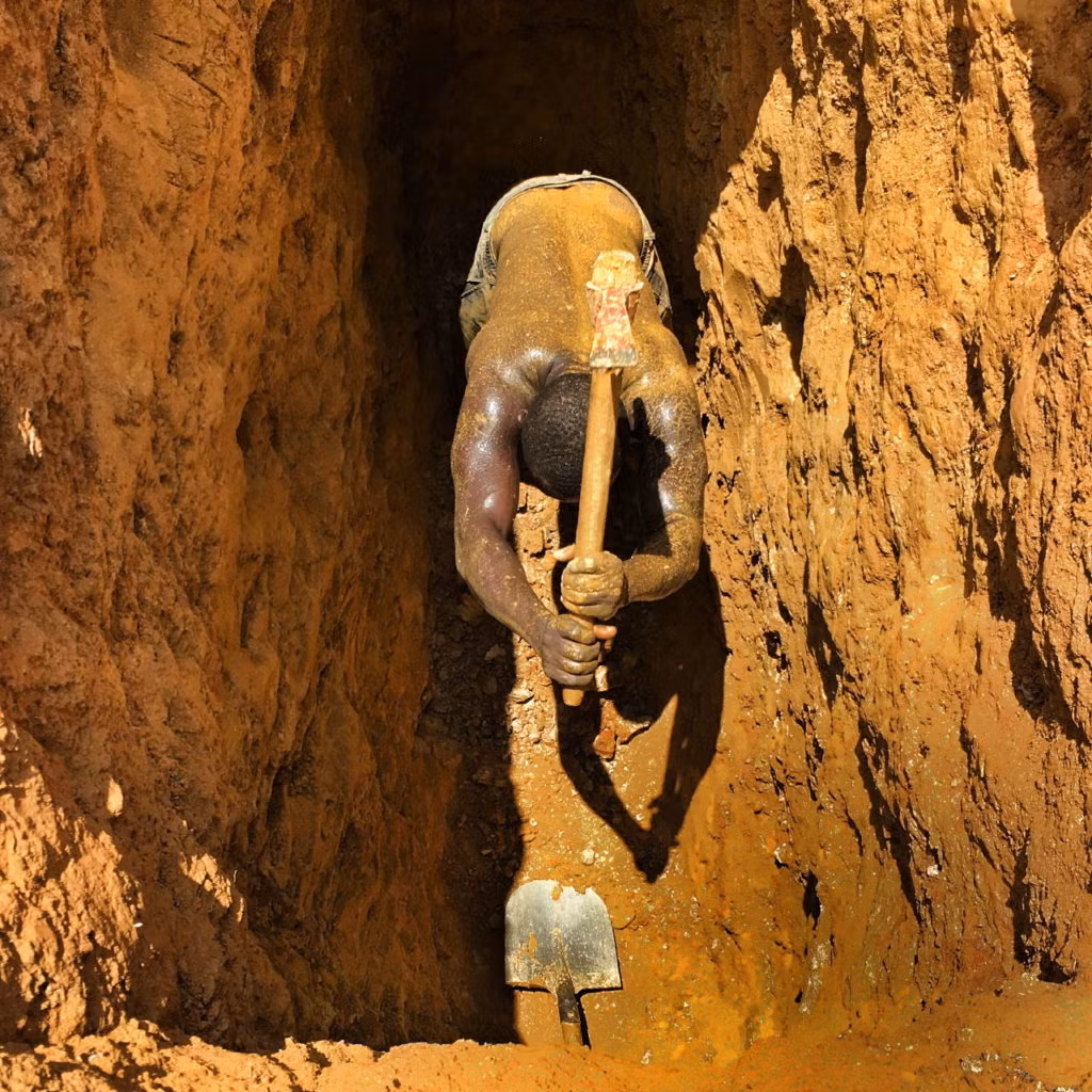 Bất chấp mối hiểm nguy do thiếu trang thiết bị để bảo vệ cơ thể, họ vẫn ngày đêm theo đuổi giấc mơ làm giàu. Ảnh: Ed Kashi.