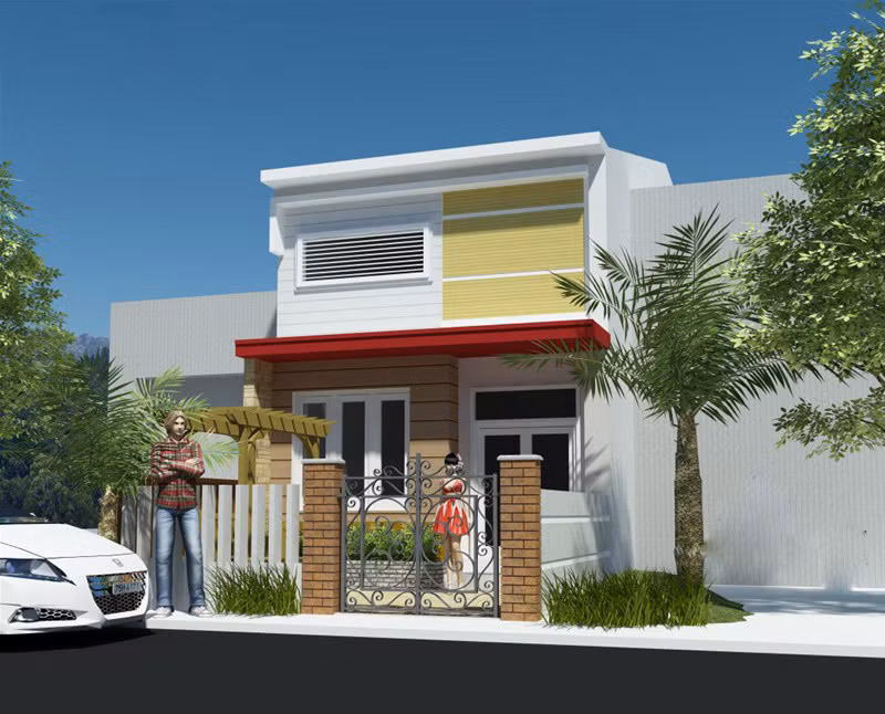 Với chi phí 450 triệu đồng, bạn nên chọn những mẫu nhà hình khối đơn giản, thiết kế hiện đại. Ảnh: Noithattrevietnam.