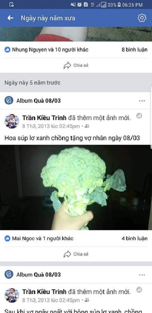 Hoa súp lơ xanh chồng chị Kiều Trinh tặng chị nhân dịp 8/3/2013.