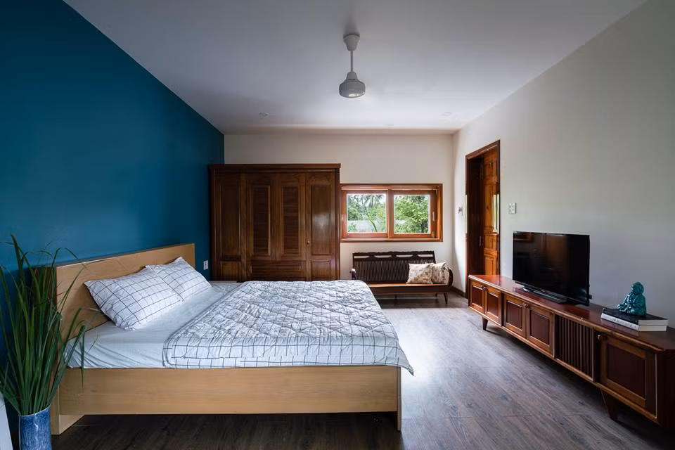 Phòng ngủ được bố trí trên tầng 2.