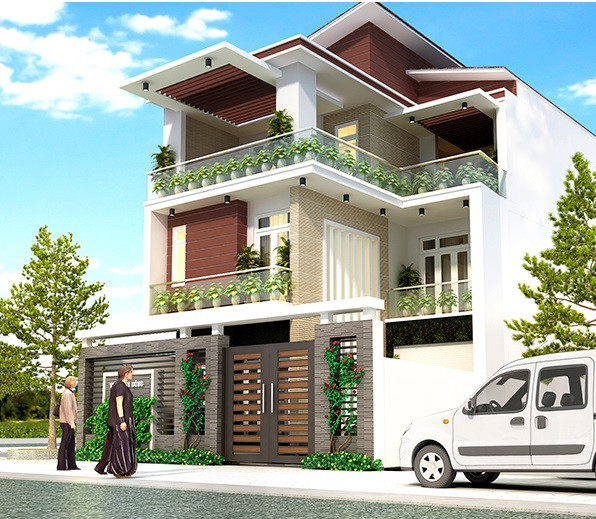 Biệt thự mang phong cách trang nhã, kiểu dáng châu Âu. Ảnh: Nhadepvuonxinh.