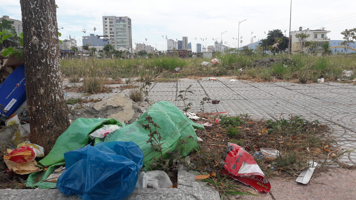 Không ít người còn vứt rác trộm trên bãi đất bỏ hoang. Ảnh: Kinh tế &amp; Tiêu dùng.