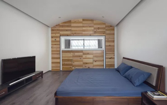 Phòng ngủ đơn giản, tiện dụng.