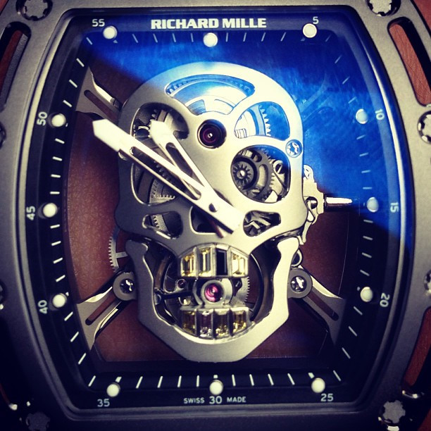 Chiếc đồng hồ đầu lâu Tourbillon Skull RM052, hãng Richard Mille của Abdul Mateen có giá lên đến 527.500 euro (hơn 10 tỷ đồng). Ảnh: BI.