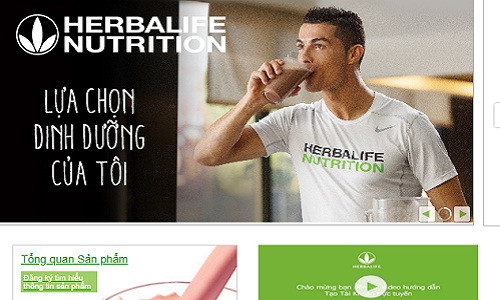 Ảnh minh họa: Chụp màn mình website Herbalife-vietnam.