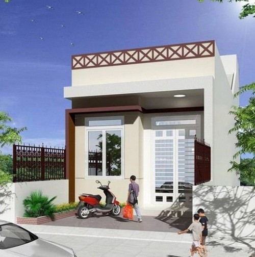 Với chi phí 300 triệu đồng, nhà ống 1 tầng có gác lửng hiện đại bao gồm 2 phòng ngủ, 1 phòng ăn, 1 phòng khách. Ảnh: Internet.