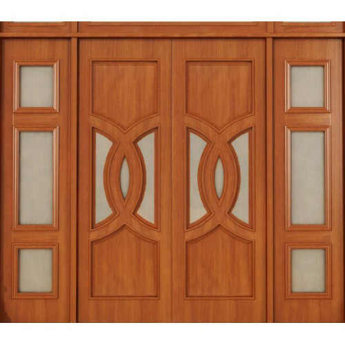 Cửa gỗ 4 cánh với kiểu dáng độc đáo và lạ mắt. Ảnh: Toppro.