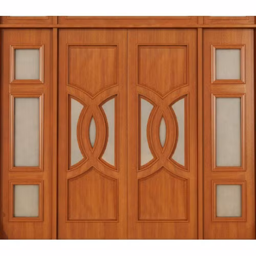 Cửa gỗ 4 cánh với kiểu dáng độc đáo và lạ mắt. Ảnh: Toppro.