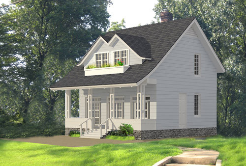 Biệt thự nhà vườn 2 tầng đơn giản gần gũi với thiên nhiên. Gam màu trắng chủ đạo kết hợp với mái dốc truyền thống màu đen tạo điểm nhấn nhẹ nhàng và tinh tế. Ảnh: Kientaoviet.