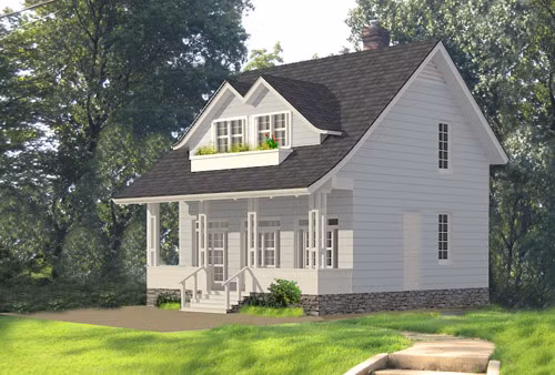 Biệt thự nhà vườn 2 tầng đơn giản gần gũi với thiên nhiên. Gam màu trắng chủ đạo kết hợp với mái dốc truyền thống màu đen tạo điểm nhấn nhẹ nhàng và tinh tế. Ảnh: Kientaoviet.