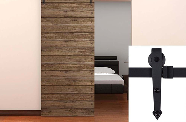 Cửa gỗ trượt phong cách đồng quê, mộc mạc.