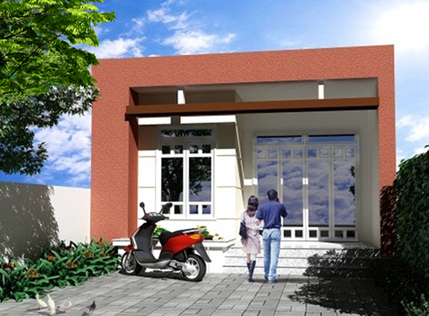 Nhà cấp 4 sở hữu mặt tiền sắc sảo, hiện đại. Ảnh: Maunhadepmoi.