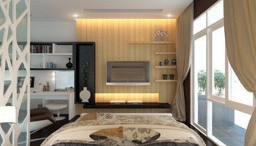 Các bức tường trở nên sinh động, tạokhông gian đa chiều cuốn hút. Ảnh: Noithatbinhminh.