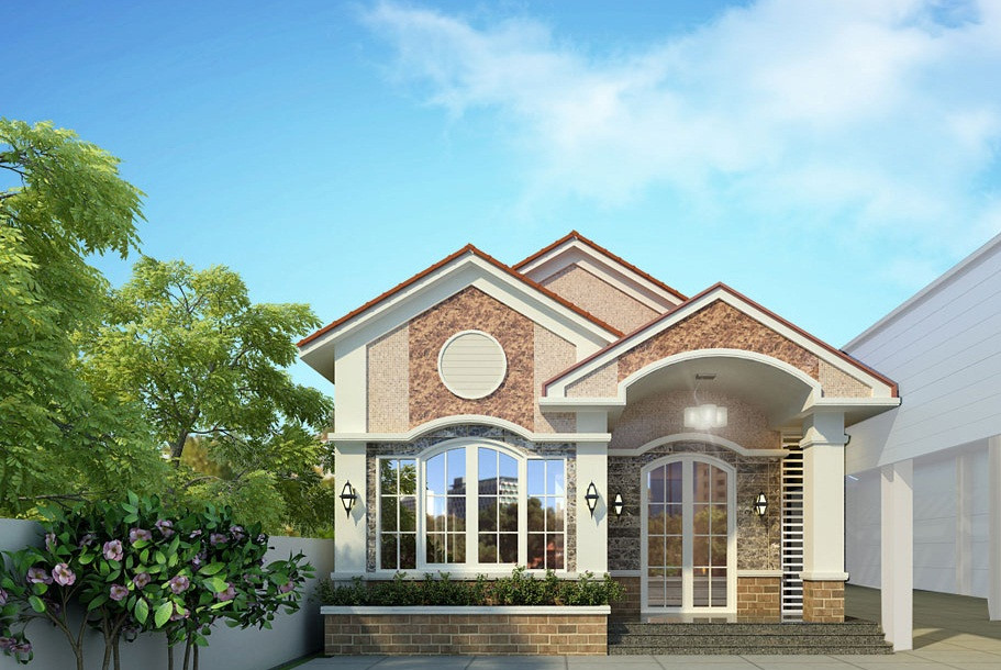 Không cần diện tích rộng nhưng nhờ cách bố trí phòng chức năng hợp lý, bạn hoàn toàn có thể sở hữu nhà cấp 4 đẹp ở phố. Ảnh: Phankienphat.