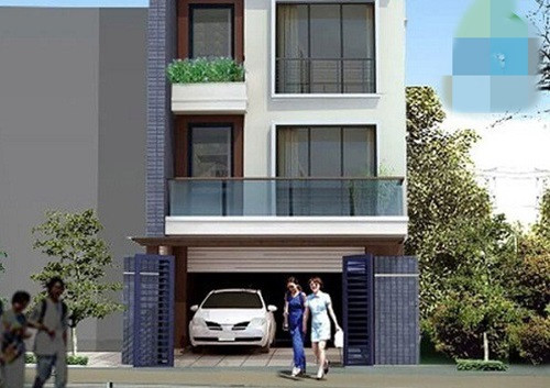 Gạch thẻ với kích thước nhỏ phù hợp với mặt tiền nhà ống. Ảnh: Bighouse.