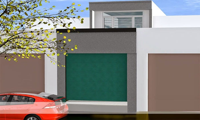 Mặt tiền nhà đơn giản không quá nổi bật với tiêu chí tập trung vào không gian chức năng để tiết kiệm kinh phí tối đa. Ảnh: Nhadepsang.