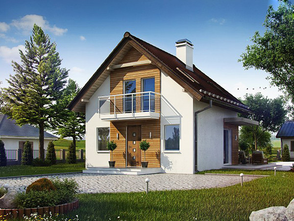 Nhà cấp 4 gác lửng thiết kế phong cách đồng quê. Ảnh: Thietkenhadepaau.