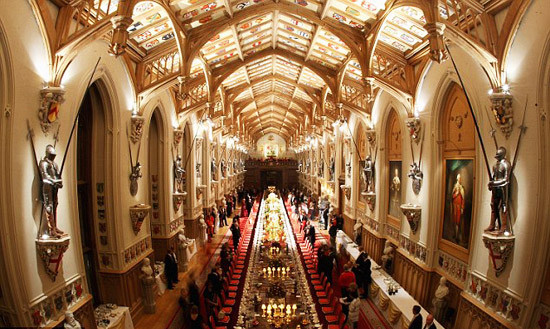 Sảnh đường Thánh George nguy nga.