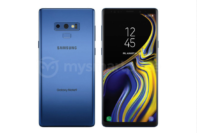 Concept Galaxy Note 9 màu xanh san hô.