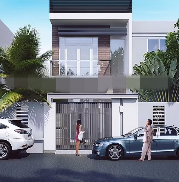 Sân vườn nhỏ, nhiều cây xanh mang đến không gian thoáng mát. Ảnh: Kientrucnhaviet.