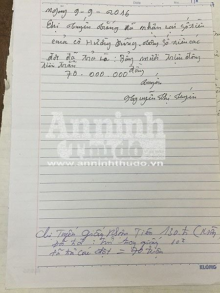 Tại cơ quan công an, Hường đã khai nhận hành vi lừa đảo chiếm đoạt tiền