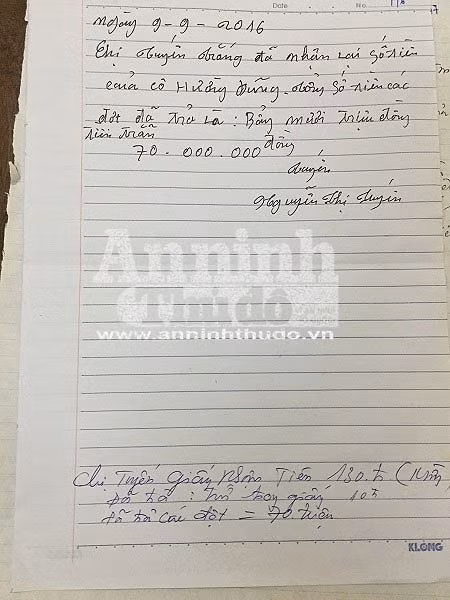 Tại cơ quan công an, Hường đã khai nhận hành vi lừa đảo chiếm đoạt tiền