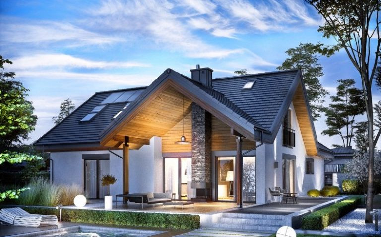 Mẫu biệt thự 1 tầng có lối đi xung quanh, mang đến không gian sống trong lành. Ảnh: Kientrucsuvietnam.