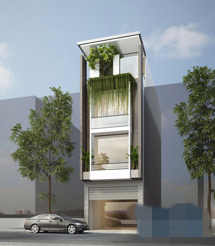 Nhìn tổng thể, ngôi nhà có kết cấu vững chắc, toát lên vẻ lịch thiệp. Sự kết hợp màu đen của gờ chỉ cửa, màu trắng của tường chính, màu xanh của cây cỏ...tạo cảm giác dễ chịu, hài hòa cho người xem. Ảnh: XDD.