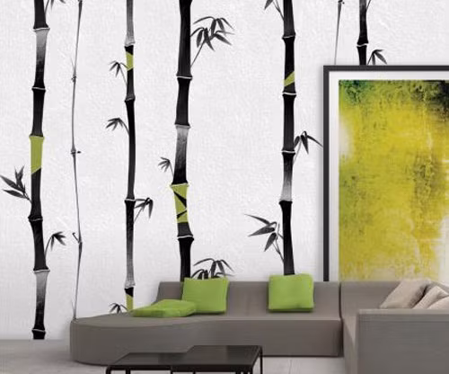 Không gian sử dụng giấy dán tường đôi khi không phải là cả một bức tường lớn mà chỉ là một mảng tường hoặc phần trần nhà. Ảnh: Giaydantuong.