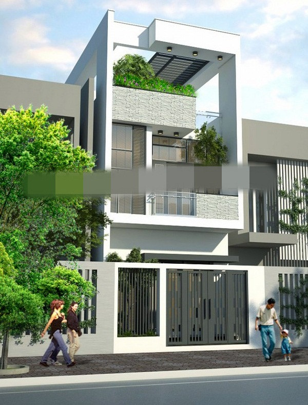 Mặt tiền được tối ưu hóa cách sắp xếp giúp không gian nhà luôn rộng và thoáng. Ảnh: Kientrucnhaviet.