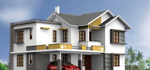 Biệt thự 2 tầng kết hợp giữa mái thái và mái bằng vừa độc đáo vừa hiện đại. Ảnh: Vtkong.