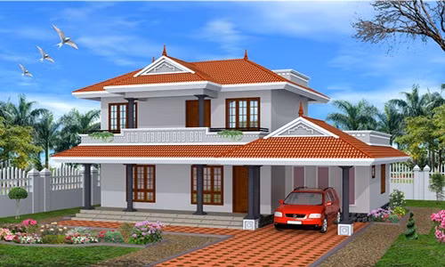 Biệt thự mái thái nổi bật với những hình ảnh ô cửa kính được bố trí đẹp mắt, vừa lấy ánh sáng tự nhiên, tạo không gian mở. Ảnh: Thanglongarc.