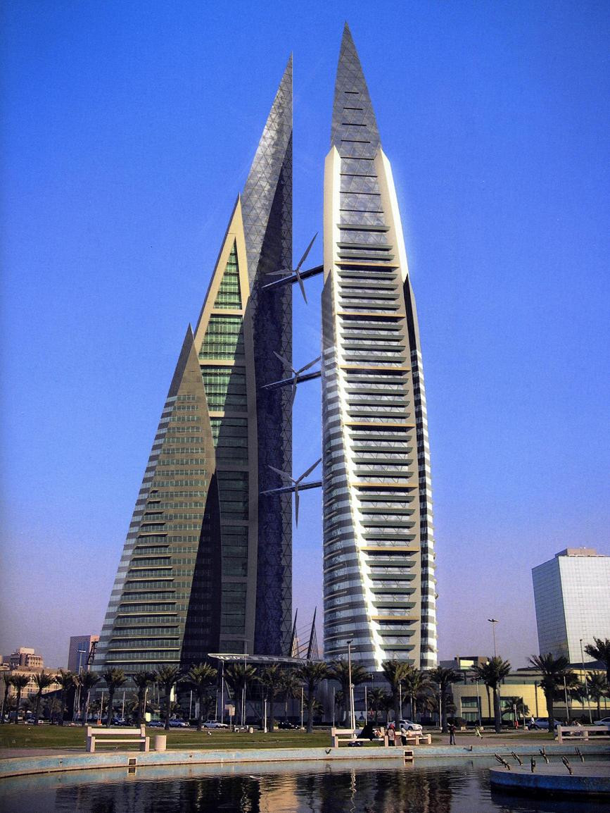 Khởi công năm 2004, đến 2008 tòa nhà Trung Tâm thương mại thế giới Bahrain được khánh thành. Ảnh: Wiki.