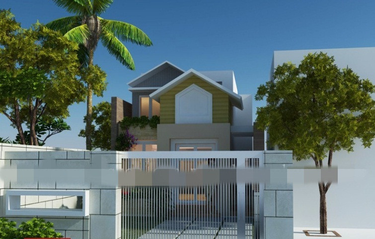 Nhà có lối kiến trúc đơn giản để giảm chi phí. Vách ngăn phòng ăn và phòng khách có thể tạo không gian mở cho thông thoáng. Ảnh: Doananhquoc.