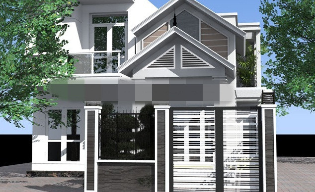 Mẫu nhà cấp 4 gác lửng 3 phòng ngủ chi phí 400 triệu đồng. Ảnh: Maunhadepvn.