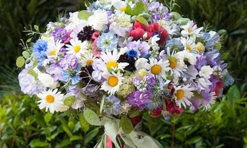 Một sự kết hợp hoàn hảo của hoa cúc, hoa anh túc và hoa đậu thơm với mức giá 2,5 triệu đồng. Ảnh: Telegraph.