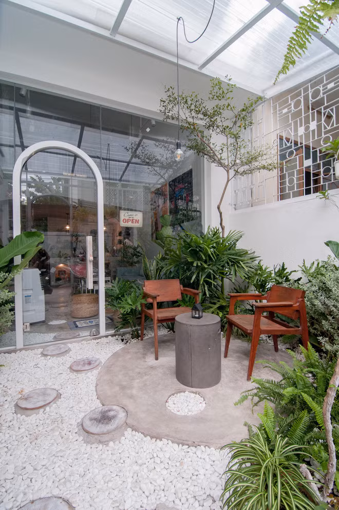 Góc thư giãn, nghỉ ngơi đẹp như resort. Ảnh: Nguyễn Thanh Nhân.