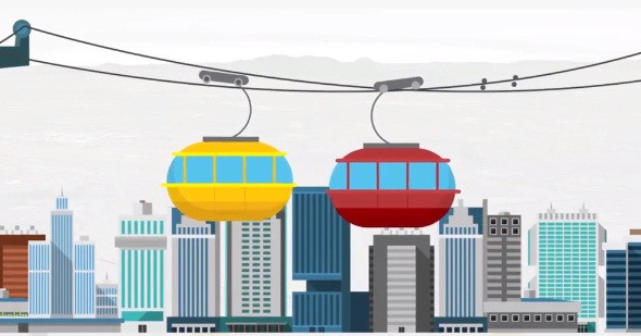 Cáp treo vận hành trên nền tảng kẹp nhả, dịch chuyển các cabin. Ảnh: Zing.