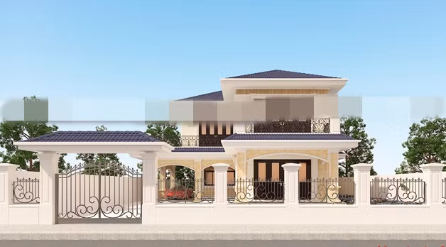 Thiết kế phong cách hiện đại với những đường nét, chi tiết nhẹ nhàng nhưng biệt thự không mất đi vẻ đẹp sang trọng, đẳng cấp. Ảnh: Maunhadep902.