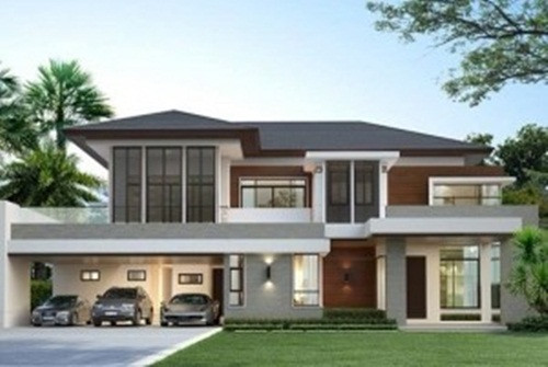 Thiết kế biệt thự 2 tầng hiện đại mang vẻ đẹp cuốn hút từ mọi góc nhìn. Ảnh: Kientrucadong.