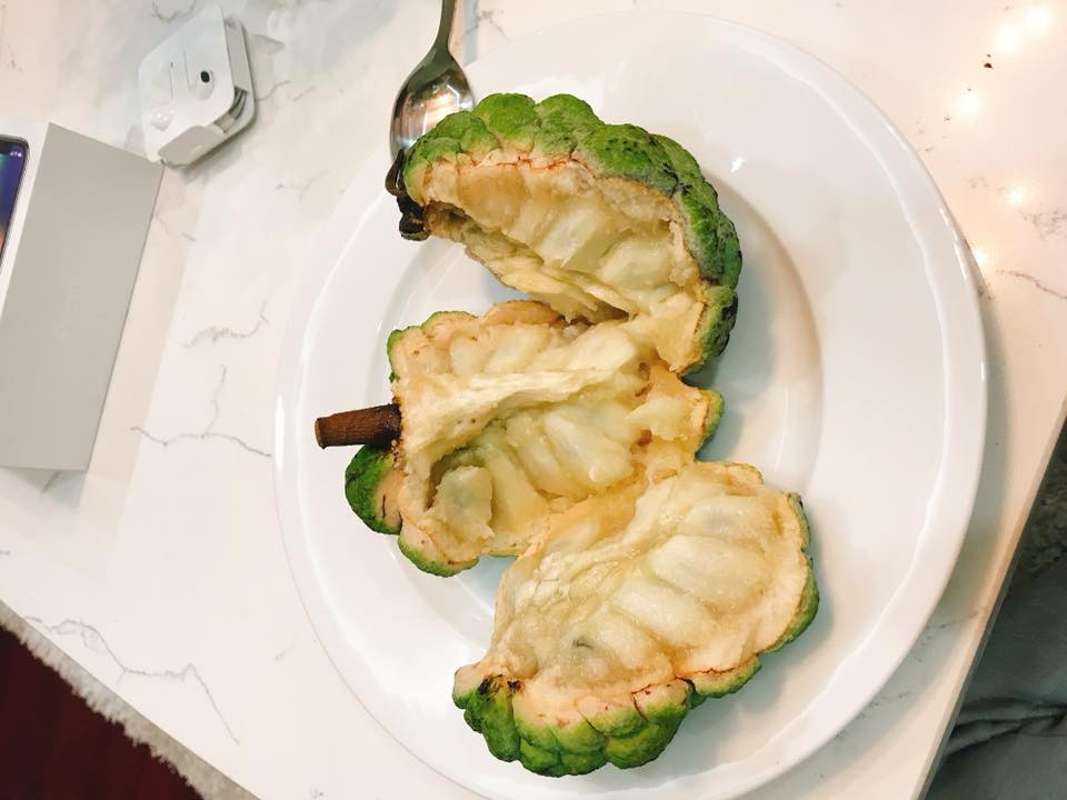 Na bở Đài Loan mùi thơm tương tự na bở Việt Nam nhưng không nhão, vẫn có độ dẻo và khá dễ ăn. Ảnh: FB Phạm Vân Anh.