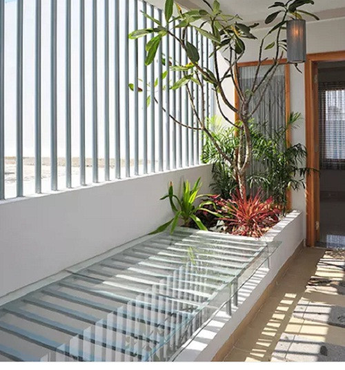 Khu vườn xanh mát cho không gian chan hòa với thiên nhiên.