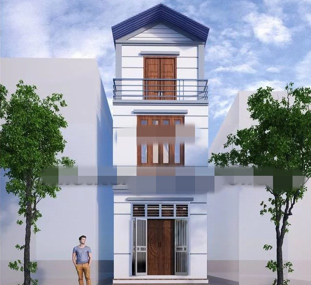 Nhà phố 3 tầng theo phong cách cổ điển, không cầu kỳ nhưng vẫn đẹp tinh tế. Ảnh: Thietkenhadepmoi.