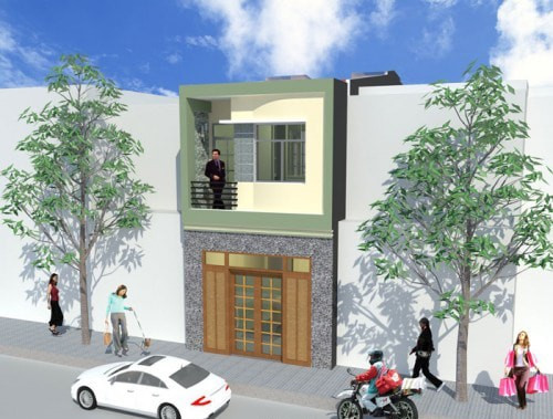 Nhà ống 2 tầng luôn phổ biến bởi đặc biệt phù hợp với gia đình có ít thành viên và chi phí thấp. Ảnh: Namlongcons.