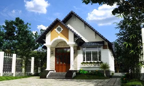 Thiết kế theo phong cách châu Âu với kiểu dáng sang trọng, ngôi nhà nhỏ này trông như một căn biệt thự giữa vườn cây xanh ngắt. Ảnh: Imgur.