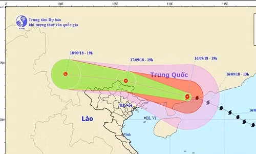 Du bao thoi tiet 17/9: Bao Mangkhut suy yeu, Ha Noi giam 6 do
