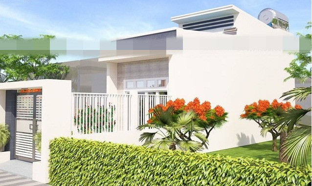 Nhà ống gác lửng sử dụng mái tôn giúp giảm chi phí. Ảnh: Vinahouse.