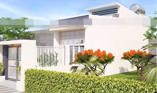 Nhà ống gác lửng sử dụng mái tôn giúp giảm chi phí. Ảnh: Vinahouse.