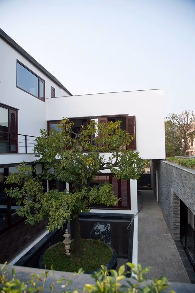 Diện tích sàn của căn biệt thự hiện đại lên tới 600m2.